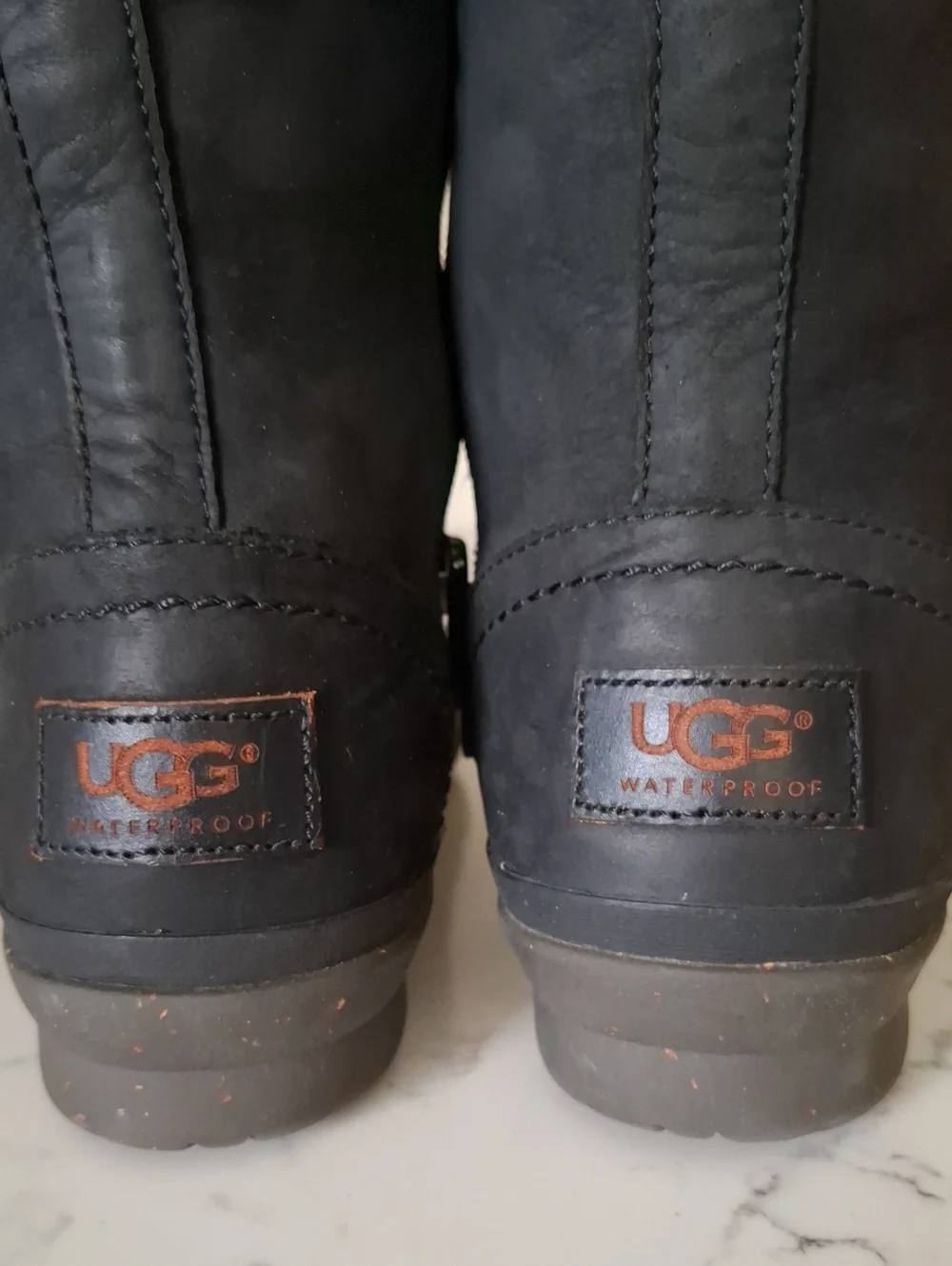 Ugg Waterproof Black Women's Lace-Back Tall Riding Boots
